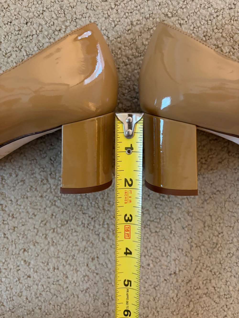 kate spade Tan Patent Leather Jeweled Toe Pumps - Picture 6 of 9
